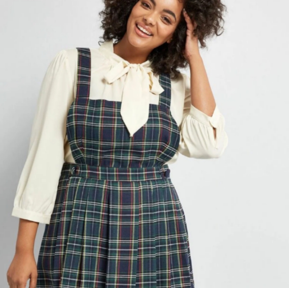 Modcloth plaid jumper